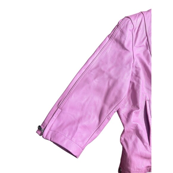 Vtg Y2K Wilsons Leather Maxima Pink Leather Jacket Womens Sz 3X - Picture 4 of 16